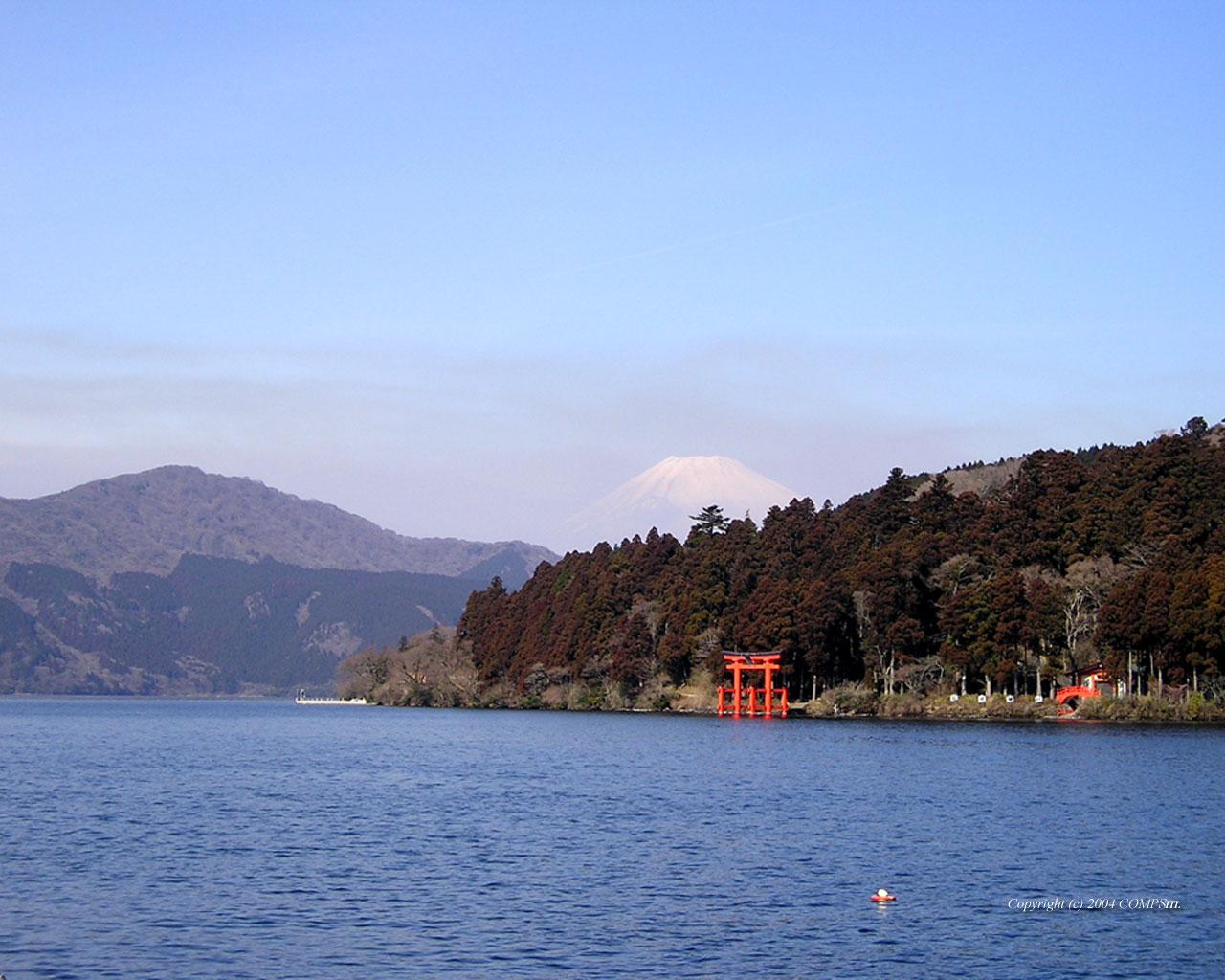 無料壁紙 自然 風景 芦ノ湖の絶景